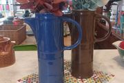 Fabulous Pair of Vintage Retro Arklow Pottery Tall Coffee Pots, No Lids, but Will Include One Damaged Lid - Perfect for High Display, or to Hold Flowers as Photographed