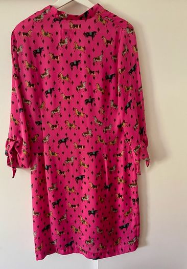 Avoca Anthology Pink Horse Print Tunic Dress UK 12
