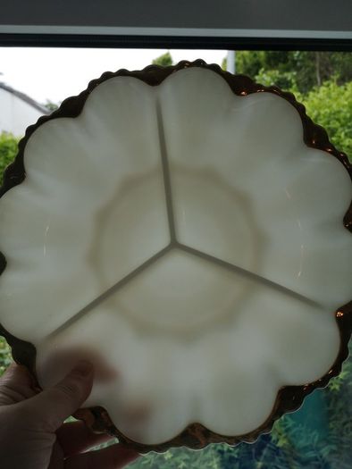 Vintage Milk Glass Plate
