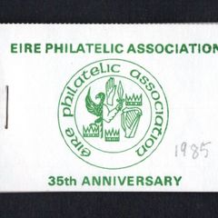 1985 Ireland Eire Philatelic Association (EPA) Exhibition Booklet for Ripex 85 and Westpex 85 includes 1p, 2p & 3p Definitive Stamps Gutter Pairs