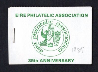 1985 Ireland Eire Philatelic Association (EPA) Exhibition Booklet for Ripex 85 and Westpex 85 includes 1p, 2p & 3p Definitive Stamps Gutter Pairs