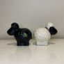 Ceramic black and white sheep salt and pepper shakers Image 2