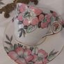 Fabulous Vintage Rare Patterned Royal Stafford Bone China Hand-Painted and Hand-Gilded Trio in a Stunning Pink Hibiscus Pattern, Pattern number 8239, Mint/Cabinet Condition Image 4