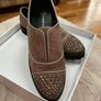 shoes Bnwt size 40 suede slip on flats with embellished toe mink suede effect Carolina boix brand Image 2