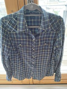 Lucky Brand Ladies Western Style Cotton Shirt Sz L