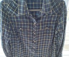 Lucky Brand Ladies Western Style Cotton Shirt Sz L