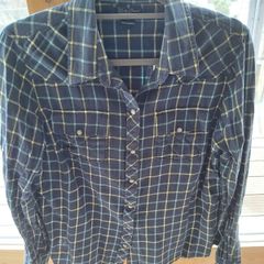 Lucky Brand Ladies Western Style Cotton Shirt Sz L