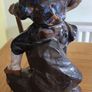 Vintage Shiwan Mud Man. Axe Man. 10" Tall Excon Chinese Ornament Image 4