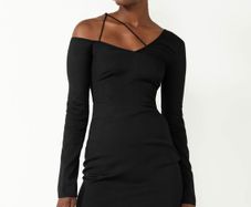 & Other Stories Black Mini Dress