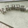 Vintage Silver Toned Napkin Rings - Filigree Set of 6. Image 2