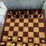 Wood chess set with chess board 80s vintage Image 4