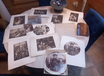 74 prints of paintings, D18 post 8e