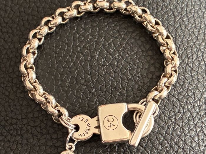 Antique Silver Plated Padlock Bracelet