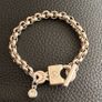 Antique Silver Plated Padlock Bracelet Image 7