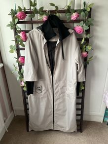 coat grey Naya lightweight coat with hood size 2 12/14