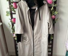 coat grey Naya lightweight coat with hood size 2 12/14