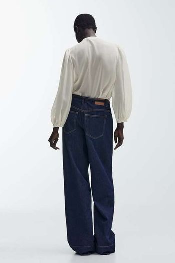 Zara Semi-Sheer Shirt With Ruffles