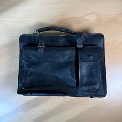 Leather Messenger Laptop Bag Shoulder Briefcase for Office & Travel