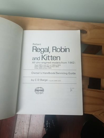 Haynes REGAL RELIALNT owners handbook