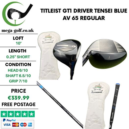 Titleist GT1 Driver / 10 Degree / Tensei Blue AV 65 Regular