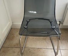 Set of Modern Smoke Grey Dining/Kitchen Chairs in Excellent Condition