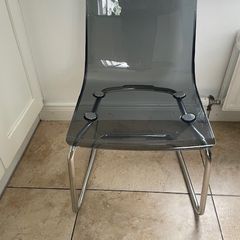 Set of Modern Smoke Grey Dining/Kitchen Chairs in Excellent Condition