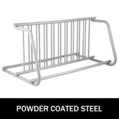 10 Holders Floor Bike Rack, 1.5m Length All-Steel Grid Bike Rack, 10-Bike Capacity Dual-Side Storage Stand for Garages Streets Yards Bike Events