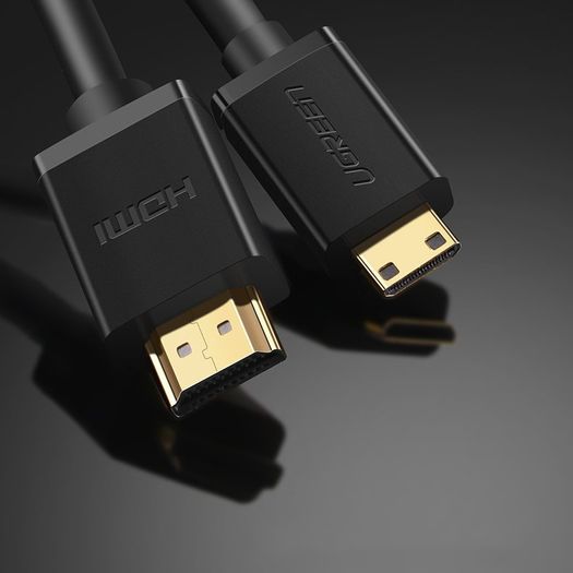 Ugreen Premium 1.5M Mini HDMI (Male) to HDMI (Male) 3D/UHD 4K@60Hz Bi-Directional Cable (Gold-Plated) (Brand New/Warranty)