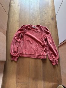 La Redoute rust coloured velour top