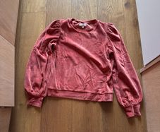 La Redoute rust coloured velour top