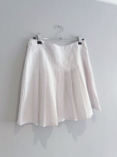Pre Owned Primark White Pleated Tennis Skirt