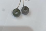 Jade earring with sterling silver