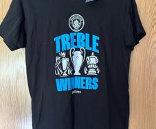 Uefa Store Manchester City Treble Winners Tee Shirt new with tags