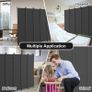 6 Panel Room Divider, 6FT Tall Folding Privacy Screen Wall Dividers, Portable Privacy Screen Freestanding Room Divider for Room Separation, Included - Cover Strips, Grey, W 305 x H 183 cm Image 4