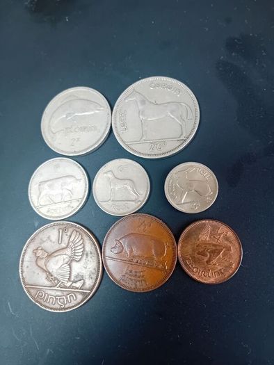 Full set pre decimal Eire coins