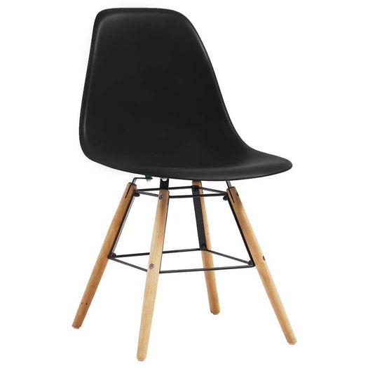 3 Piece Dining Set Plastic Black