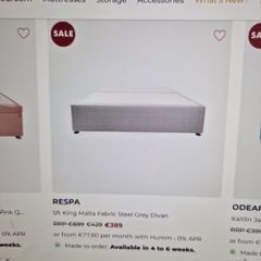 King Divan light grey Ez Living with drawers