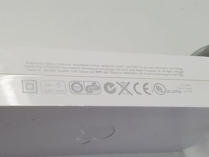 Power Supply Apple A1202 Adapter PS 12V 1.8A AC/DC Cable For Airport Extreme