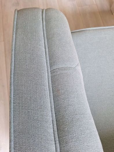 Blue Fabric Buttoned Sofa