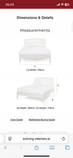 King size bed with mattress