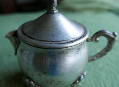 Vintage  Silver Plated Mustard Condiment Pot
