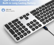Seenda Backlit Rechargeable Slim Keyboard for Mac OS
