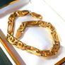 Vintage 9ct Gold Heavy Curb Link Bracelet Image 3