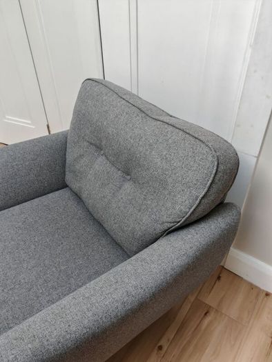 French Connection DFS Zinc Grey 4 seater couch and armchair set