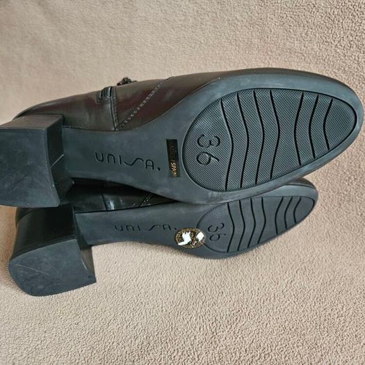 Unisa Spanish leather classic ankle boots black RRP 135 euro new & boxed size UK 3 EU 36