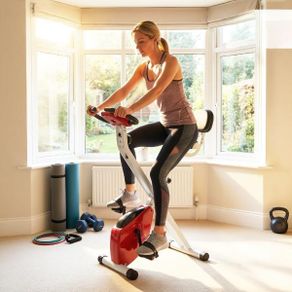 Foldable Exercise Bike with LCD Monitor