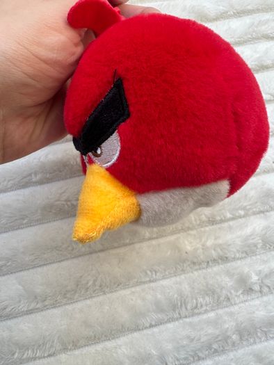 Angry Birds Plush Backpack Clip Red Bird approx. 10 cm. Used Please see photos