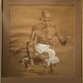 Aldo Cardarelli Gandhi Portrait - Signed & Dated 1976 - Listed Brazilian Artist Image 2