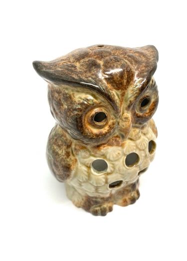 Vintage Ceramic Owl Tea Light Holder