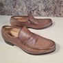 mens BARKER TORQUAY slip on shoes Brown Burnished Calf Size UK 7.5 EU 41.5 moccasin boat shoes Image 6